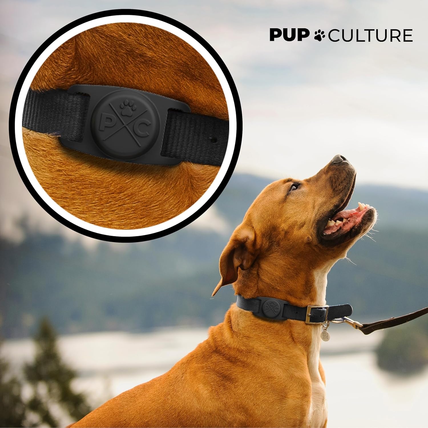 Pup Culture Airtag Dog Collar - Securely Track Your Pet with Durable Airtag Holder for Dogs and Cats