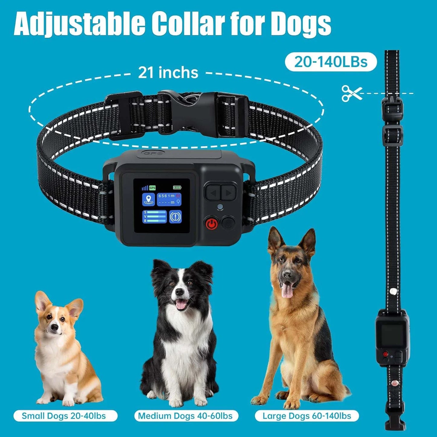 Ultimate GPS Wireless Dog Fence: Ensure Your Pup's Safety with Our Waterproof, Rechargeable Electric Collar Featuring 3 Customizable Training Modes for Outdoor Adventures!