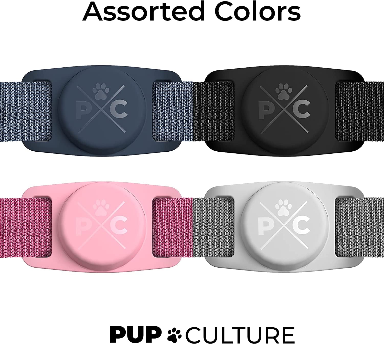Pup Culture Airtag Dog Collar - Securely Track Your Pet with Durable Airtag Holder for Dogs and Cats